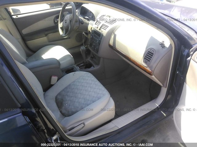 1G1ZT52815F101947 - 2005 CHEVROLET MALIBU LS 蓝色 照片 5