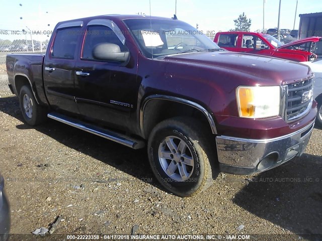 3GTEK13M38G148204 - 2008 GMC SIERRA K1500 MAROON photo 1