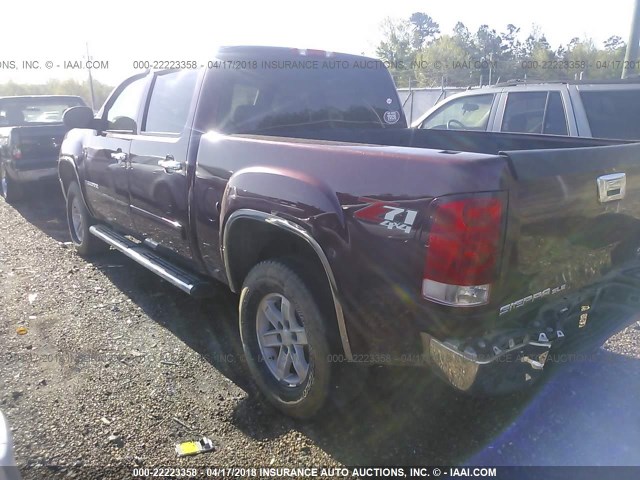 3GTEK13M38G148204 - 2008 GMC SIERRA K1500 MAROON photo 3