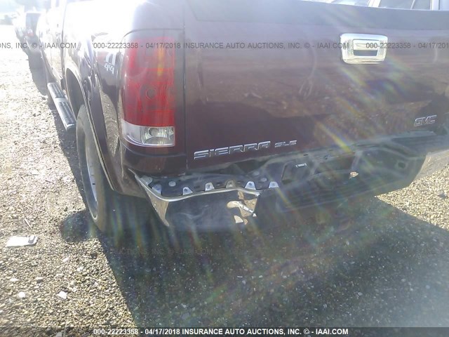 3GTEK13M38G148204 - 2008 GMC SIERRA K1500 MAROON photo 6