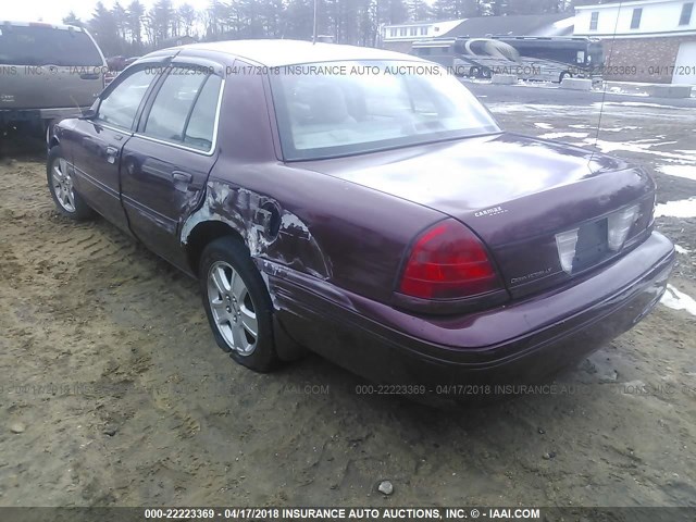 2FDFP74W45X108488 - 2005 FORD CROWN VICTORIA LX MAROON photo 3