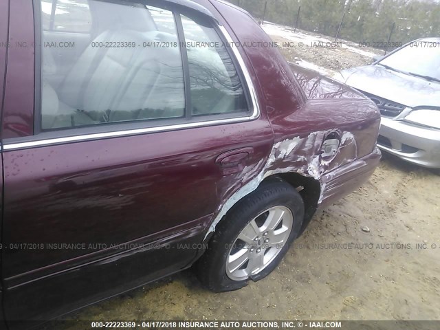 2FDFP74W45X108488 - 2005 FORD CROWN VICTORIA LX MAROON photo 6