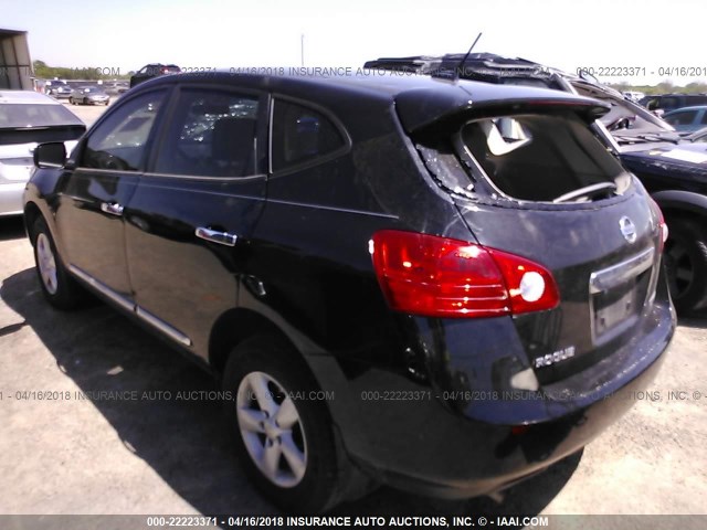 JN8AS5MT2DW532793 - 2013 NISSAN ROGUE S/SV BLACK photo 3