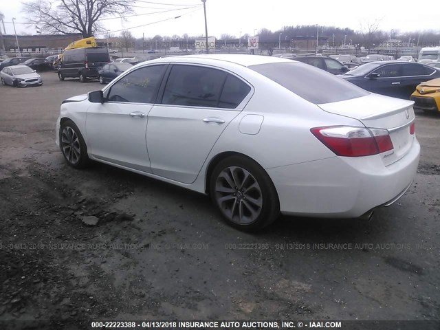 1HGCR2F59EA059830 - 2014 HONDA ACCORD SPORT WHITE photo 3