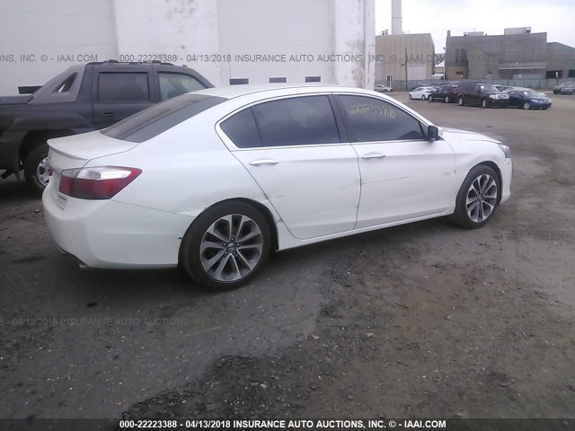1HGCR2F59EA059830 - 2014 HONDA ACCORD SPORT 白色 照片 4
