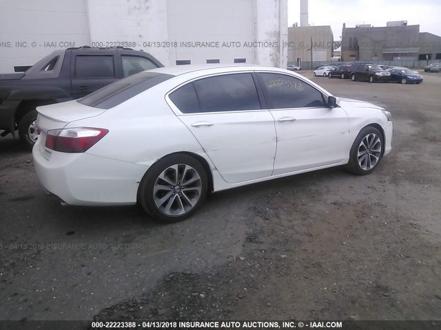 1HGCR2F59EA059830 - 2014 HONDA ACCORD SPORT WHITE photo 4