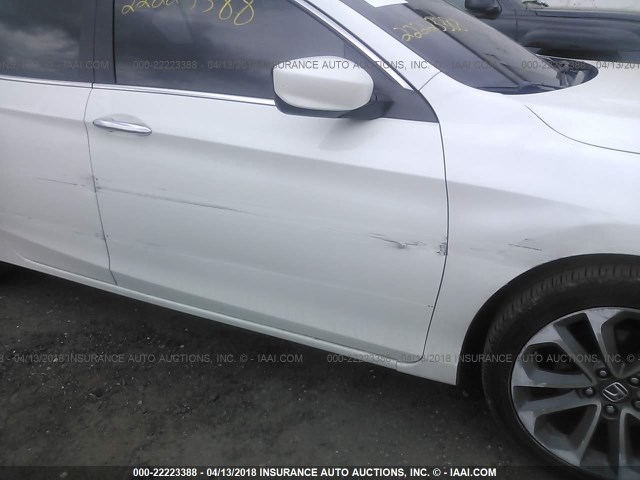 1HGCR2F59EA059830 - 2014 HONDA ACCORD SPORT WHITE photo 6