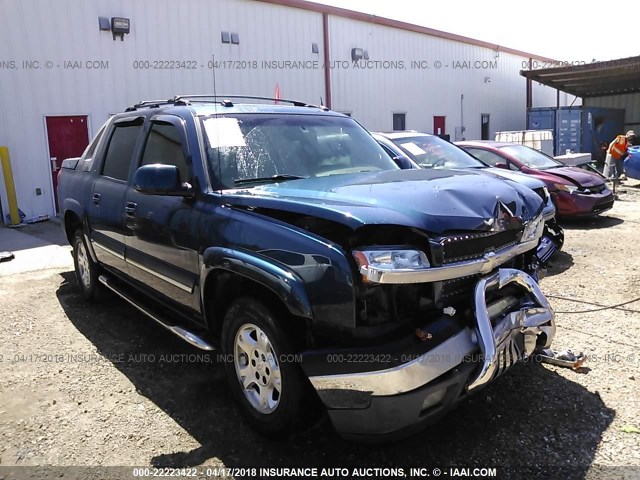 3GNEC12Z55G171710 - 2005 CHEVROLET AVALANCHE C1500 BLUE photo 1