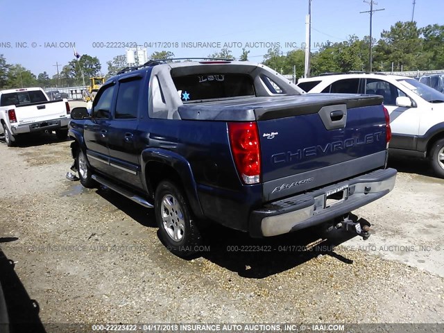 3GNEC12Z55G171710 - 2005 CHEVROLET AVALANCHE C1500 BLUE photo 3