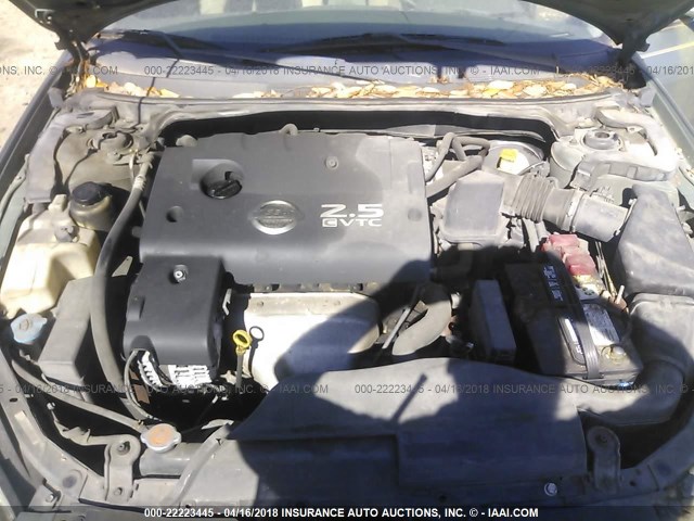 1N4AL11D45C272663 - 2005 NISSAN ALTIMA S/SL GREEN photo 10