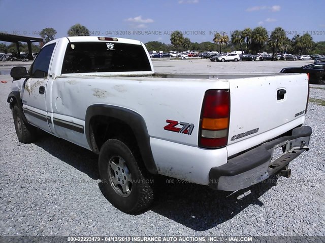 1GCEK14T5YE270575 - 2000 CHEVROLET SILVERADO K1500 WHITE photo 3