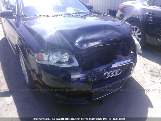 WAUDF78E88A127476 - 2008 AUDI A4 2.0T QUATTRO BLACK photo 6