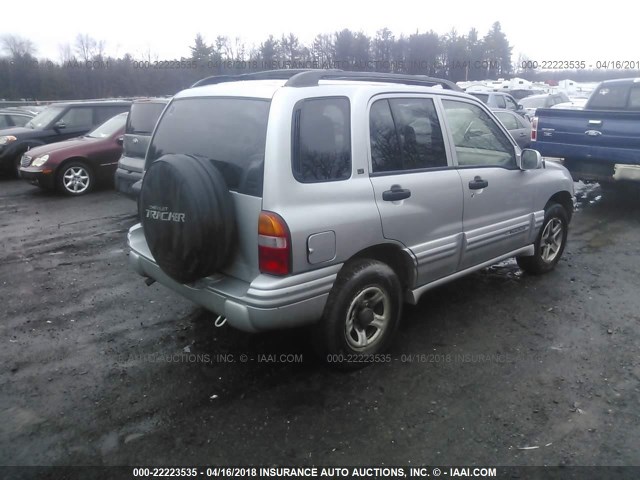 2CNBJ634046916550 - 2004 CHEVROLET TRACKER LT SILVER photo 4