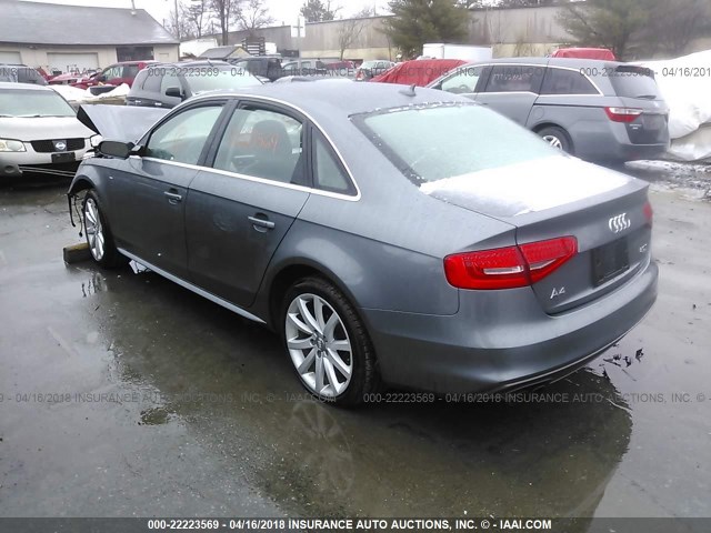 WAUBFAFL9EN020382 - 2014 AUDI A4 PREMIUM GRAY photo 3