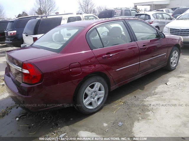 1G1ZT51F86F187744 - 2006 CHEVROLET MALIBU LT RED photo 4