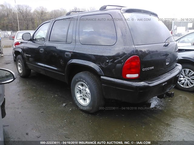 1B4HR28Y1YF106817 - 2000 DODGE DURANGO BLACK photo 3