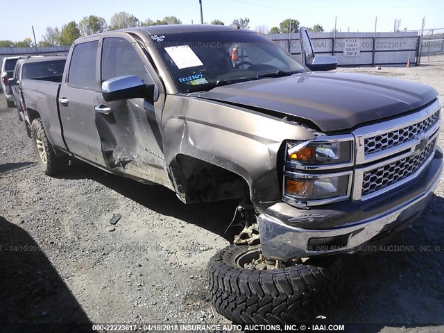 3GCUKREC1EG251499 - 2014 CHEVROLET SILVERADO K1500 LT BROWN photo 1