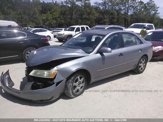 5NPEU46F66H097200 - 2006 HYUNDAI SONATA GLS/LX SILVER photo 2