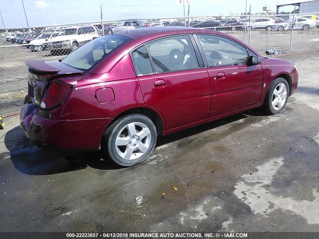 1G8AJ55F46Z188239 - 2006 SATURN ION LEVEL 2 Tünd qırmızı foto 4