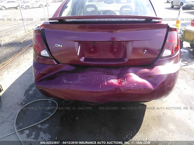 1G8AJ55F46Z188239 - 2006 SATURN ION LEVEL 2 Tünd qırmızı foto 6