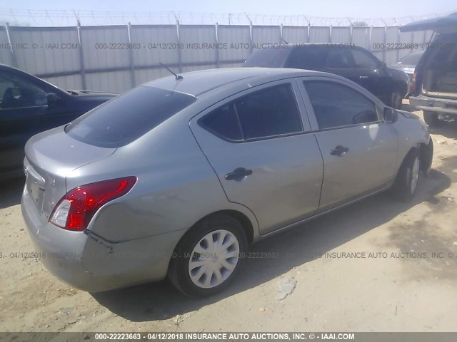 3N1CN7AP5CL826100 - 2012 NISSAN VERSA S/SV/SL GRAY photo 4