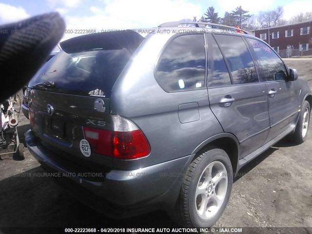 5UXFA53572LP31424 - 2002 BMW X5 3.0I GRAY photo 4