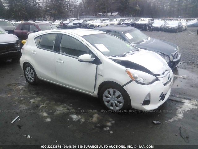 JTDKDTB37C1520636 - 2012 TOYOTA PRIUS C WHITE photo 1