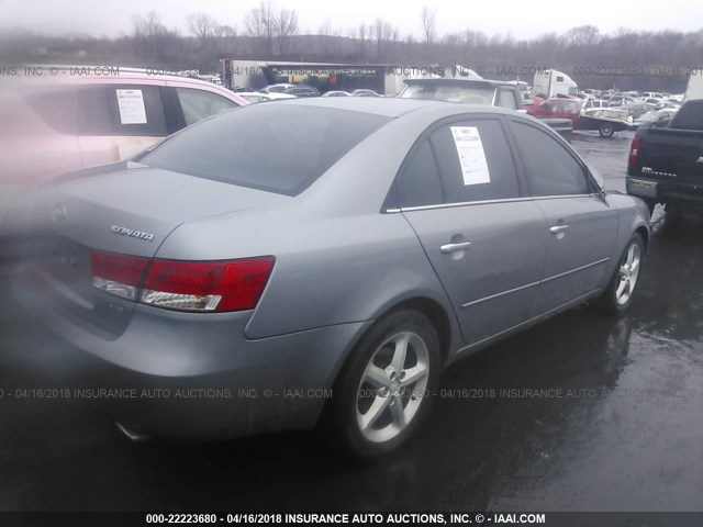 5NPEU46F37H217150 - 2007 HYUNDAI SONATA SE/LIMITED SILVER photo 4