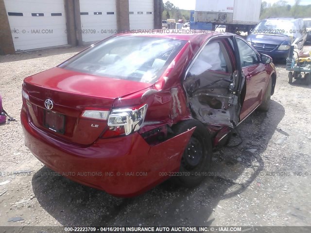 4T1BF1FKXCU559005 - 2012 TOYOTA CAMRY SE/LE/XLE 红色 照片 4