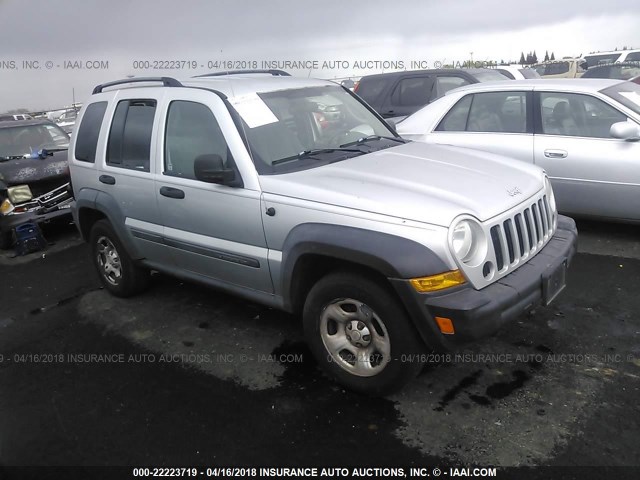 1J4GK48K36W215748 - 2006 JEEP LIBERTY SPORT SILVER photo 1