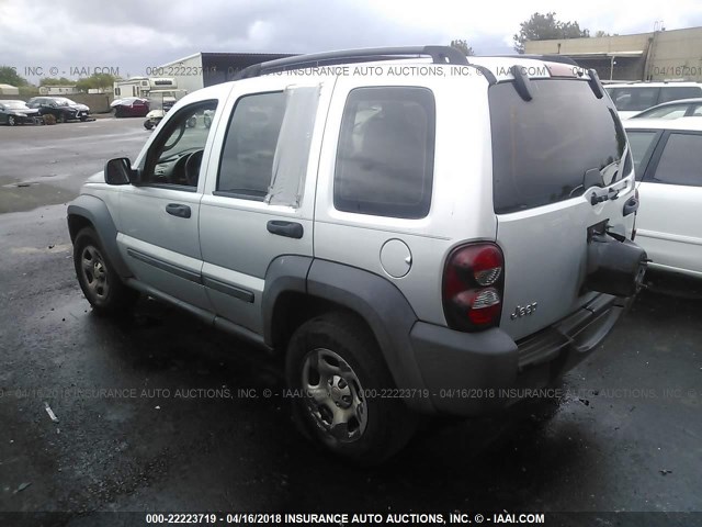 1J4GK48K36W215748 - 2006 JEEP LIBERTY SPORT SILVER photo 3