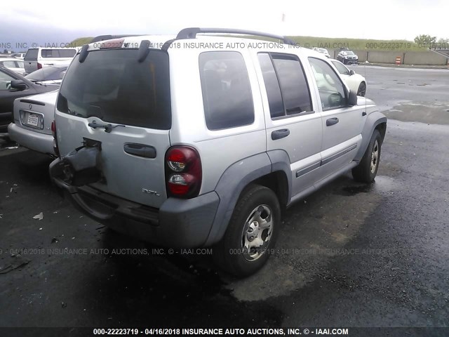 1J4GK48K36W215748 - 2006 JEEP LIBERTY SPORT 银色 照片 4