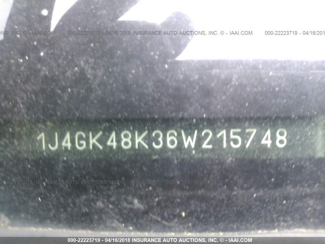 1J4GK48K36W215748 - 2006 JEEP LIBERTY SPORT 银色 照片 9