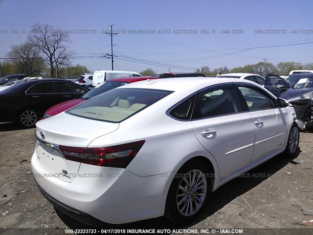 4T1BD1EB5GU055359 - 2016 TOYOTA AVALON HYBRID/PLUS/XLE PREM/LTD WHITE photo 4