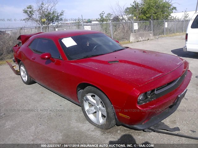 2C3CDYAG6CH291717 - 2012 DODGE CHALLENGER SXT RED photo 1