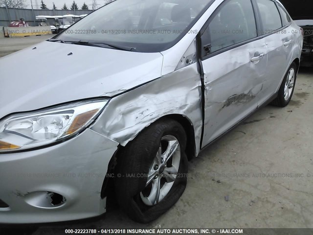 1FADP3F28DL265282 - 2013 FORD FOCUS SE SILVER photo 6