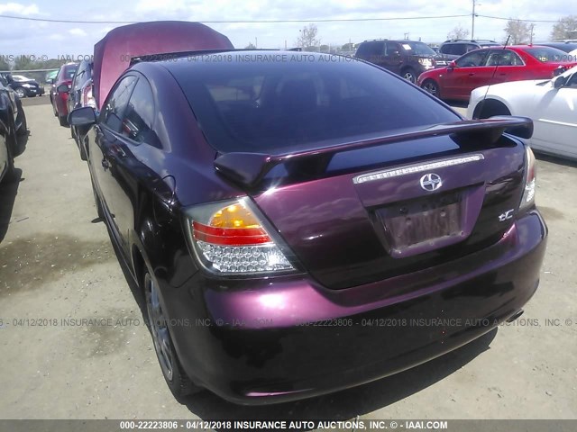 JTKDE167760128119 - 2006 TOYOTA SCION TC 栗色 照片 3