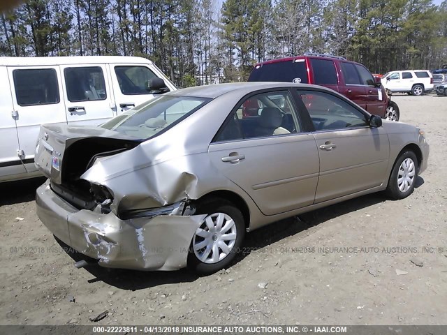 JTDBE32K463055116 - 2006 TOYOTA CAMRY LE/XLE GOLD photo 4