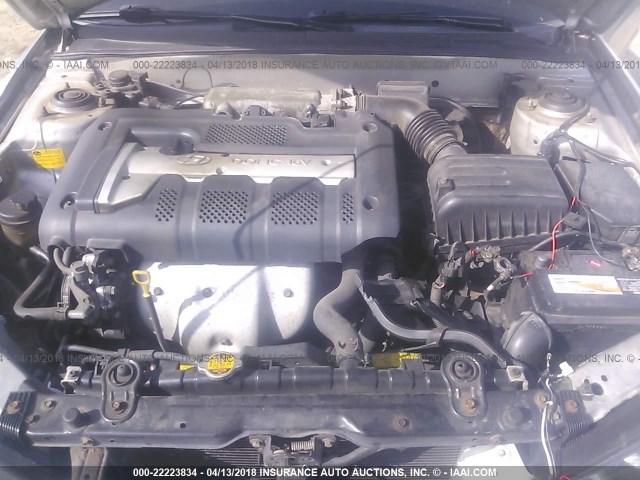 KMHDN45D42U258308 - 2002 HYUNDAI ELANTRA GLS/GT SILVER photo 10