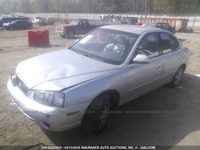 KMHDN45D42U258308 - 2002 HYUNDAI ELANTRA GLS/GT SILVER photo 2