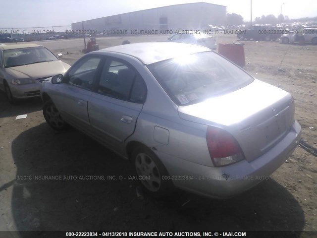 KMHDN45D42U258308 - 2002 HYUNDAI ELANTRA GLS/GT SILVER photo 3