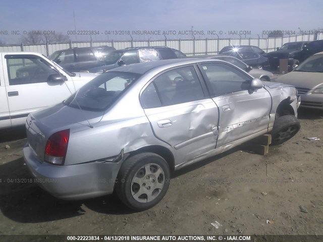 KMHDN45D42U258308 - 2002 HYUNDAI ELANTRA GLS/GT SILVER photo 4