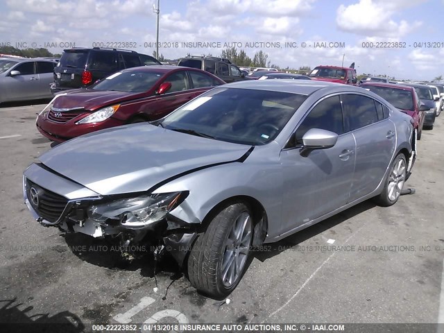 JM1GL1V55H1112220 - 2017 MAZDA 6 TOURING SILVER photo 2