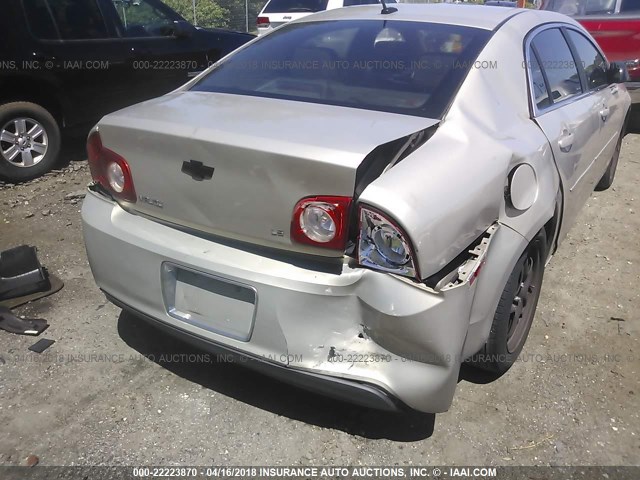 1G1ZG57B89F102849 - 2009 CHEVROLET MALIBU LS 金色 照片 6