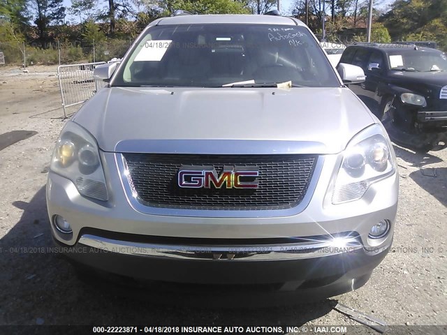 1GKER33787J119431 - 2007 GMC ACADIA SLT-2 SILVER photo 6