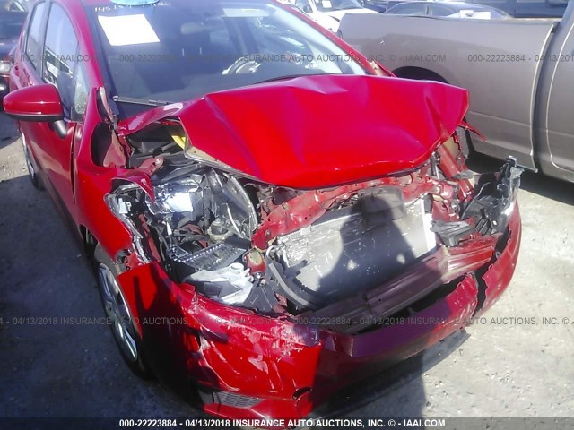 3HGGK5H52FM726536 - 2015 HONDA FIT LX RED photo 6