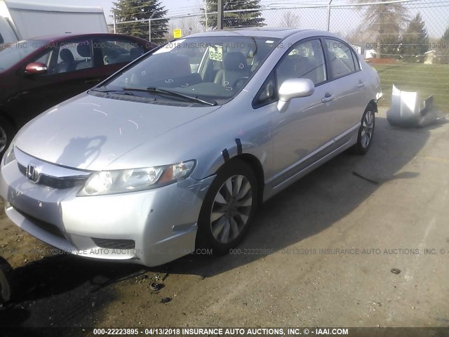 19XFA1F94BE023956 - 2011 HONDA CIVIC EXL SILVER photo 2