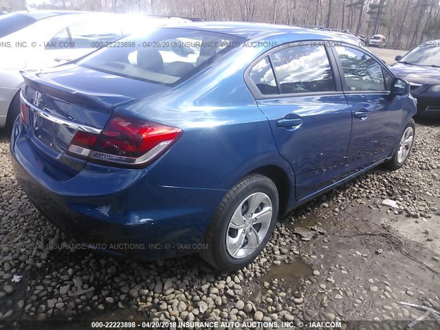 2HGFB2F58DH526138 - 2013 HONDA CIVIC LX ლურჯი ფოტო 4