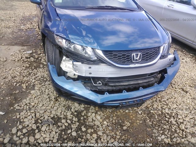 2HGFB2F58DH526138 - 2013 HONDA CIVIC LX ლურჯი ფოტო 6