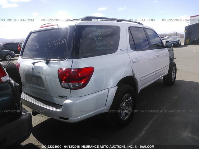 5TDZT38A66S266142 - 2006 TOYOTA SEQUOIA LIMITED WHITE photo 4